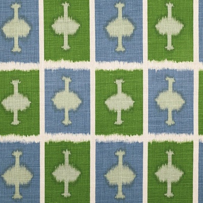 Kit Kemp Ozone Linen Fabric in Green